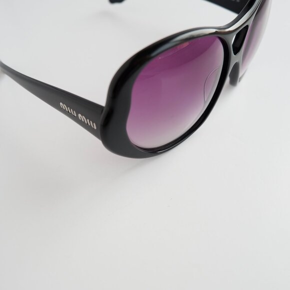 Authentic Preowned Miu Miu Black/Purple Frame Oversized Sunglasses - Picture 8 of 11